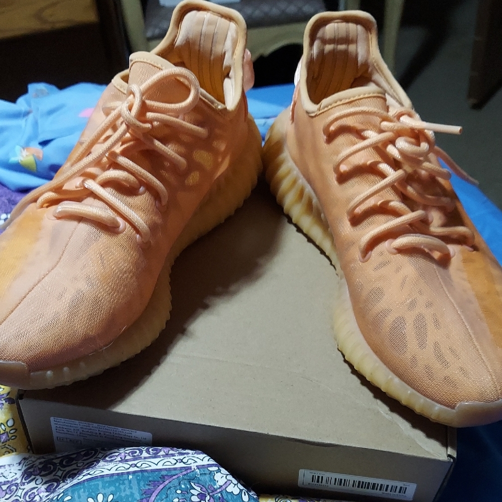 Peach Yeezy Athletic Sneakers. Perfect condition. Not a thing wrong.